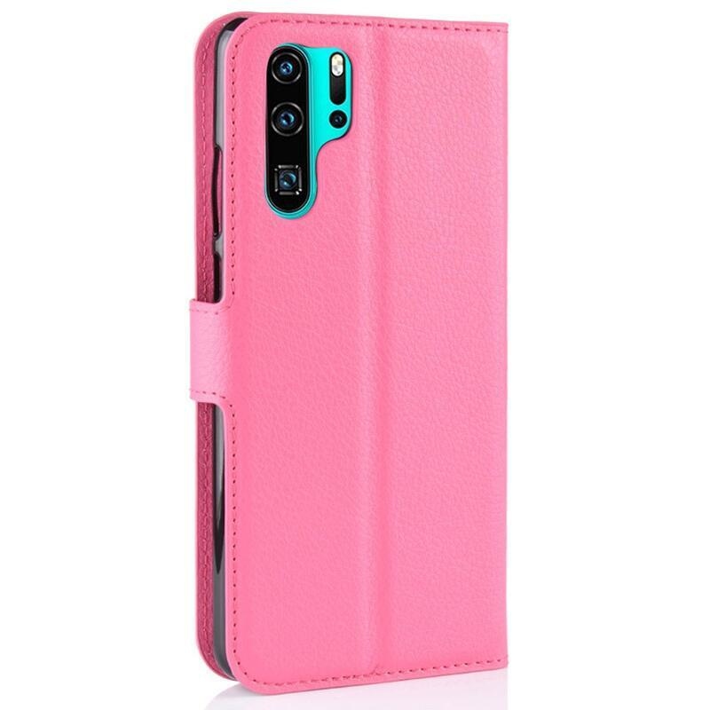 Litchi peňaženkové puzdro na Huawei P30 Pro - rose