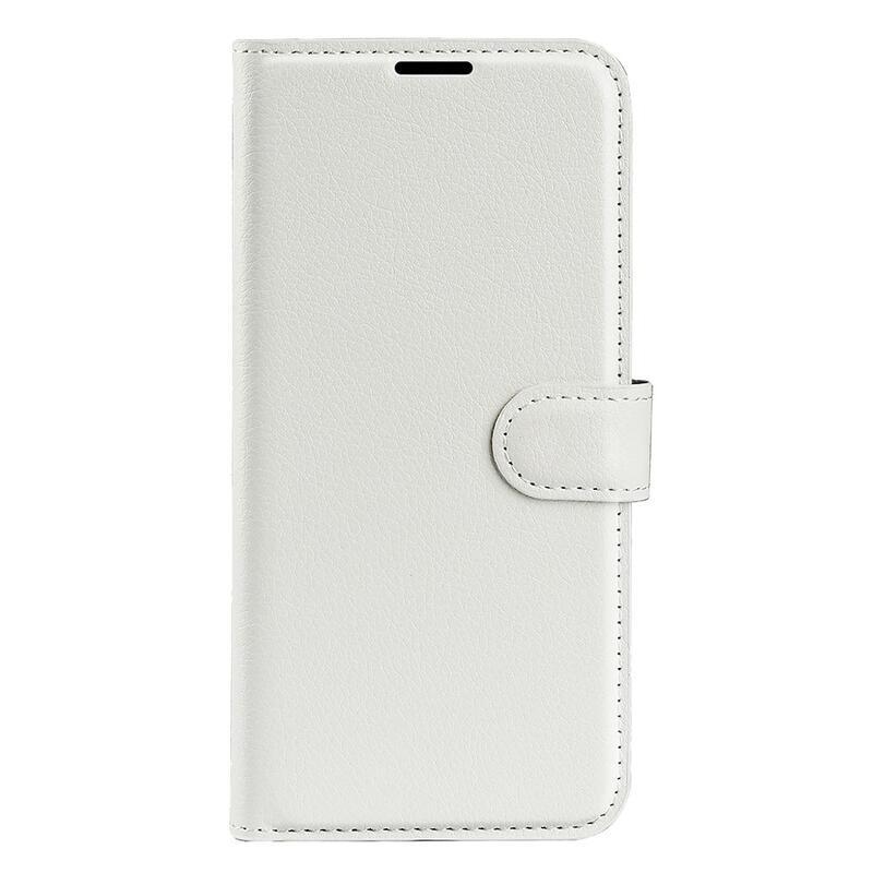 Litchi peňaženkové púzdro na mobil Nokia G60 5G - biele