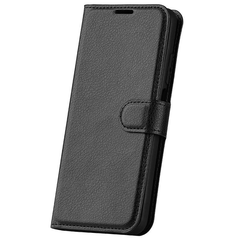 Litchi peňaženkové púzdro na mobil Nokia G60 5G - čierne