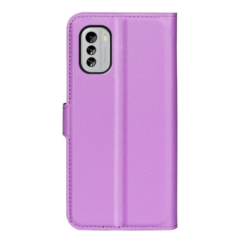 Litchi peňaženkové púzdro na mobil Nokia G60 5G - fialové