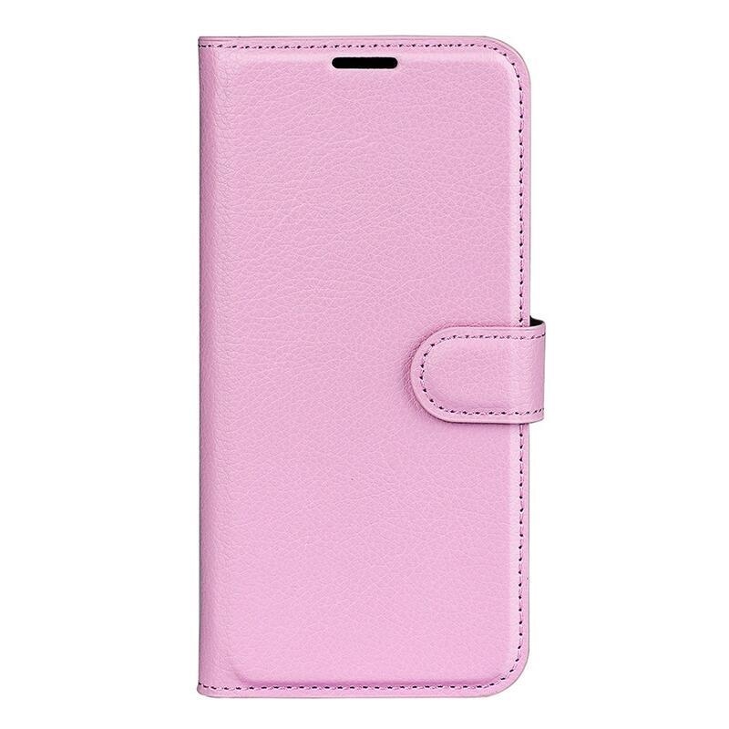 Litchi peňaženkové púzdro na mobil Nokia G60 5G - ružové