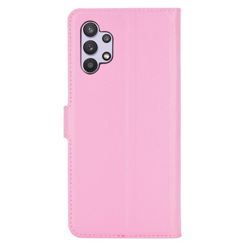 Litchi peňaženkové púzdro na mobil Samsung Galaxy A32 4G - ružové