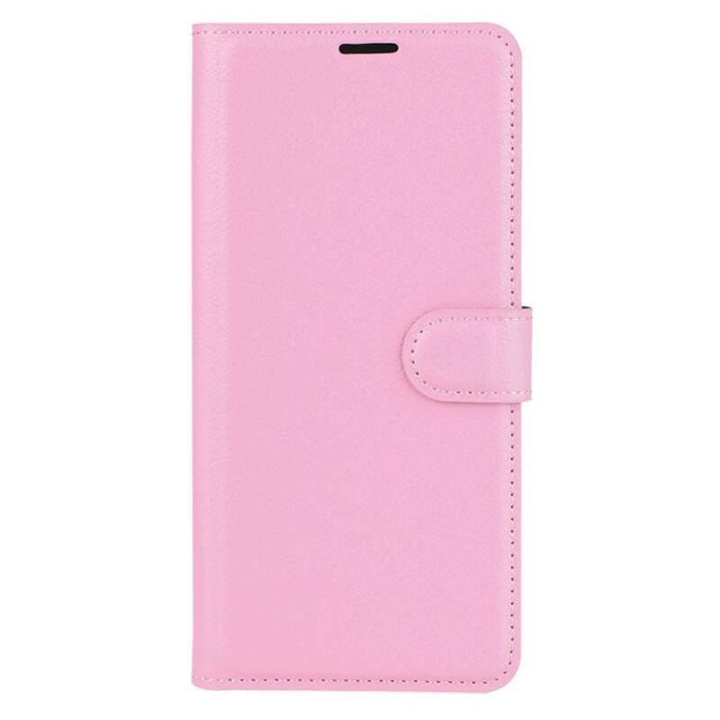 Litchi peňaženkové púzdro na mobil Samsung Galaxy A32 4G - ružové