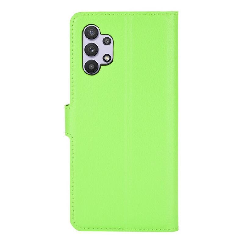 Litchi peňaženkové púzdro na mobil Samsung Galaxy A32 4G - zelené