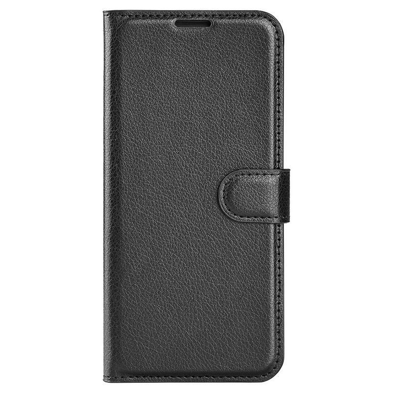 Litchi peňaženkové púzdro na Samsung Galaxy S23 - čierne