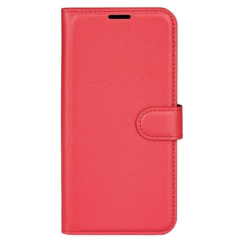 Litchi peňaženkové púzdro na Samsung Galaxy S23 - červené