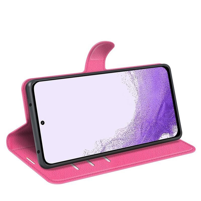 Litchi peňaženkové púzdro na Samsung Galaxy S23 - rose