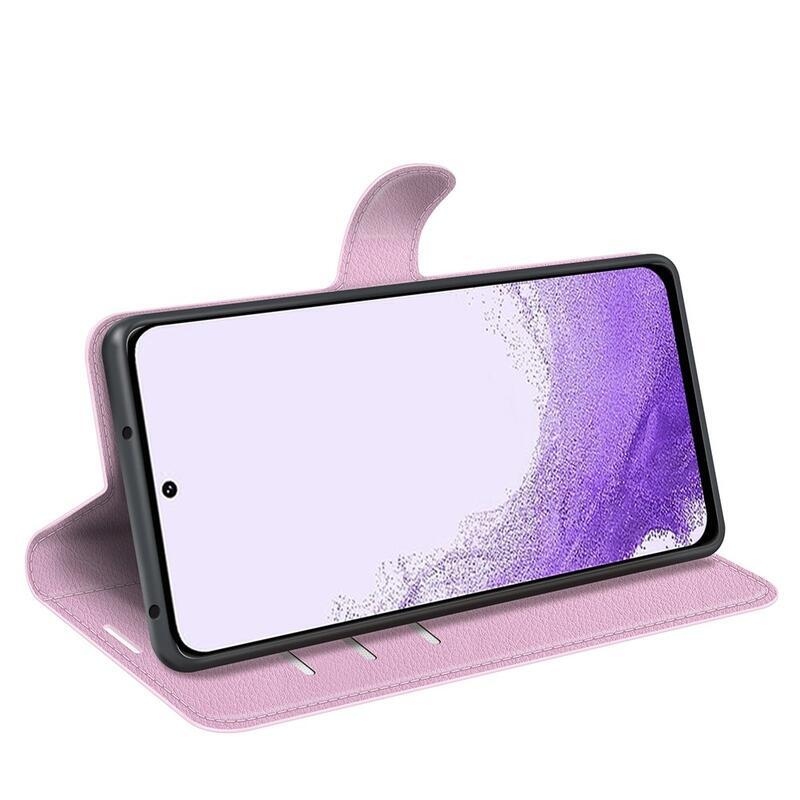 Litchi peňaženkové púzdro na Samsung Galaxy S23 - ružové