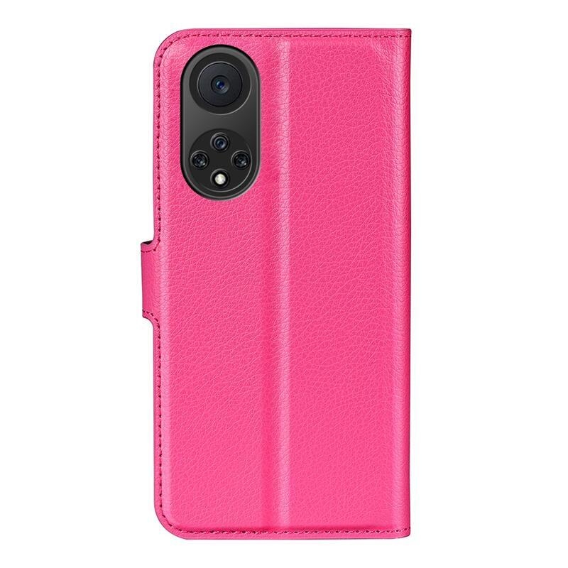 Litchi PU kožené peněženkové pouzdro na mobil Huawei Nova 9/Honor 50 - rose