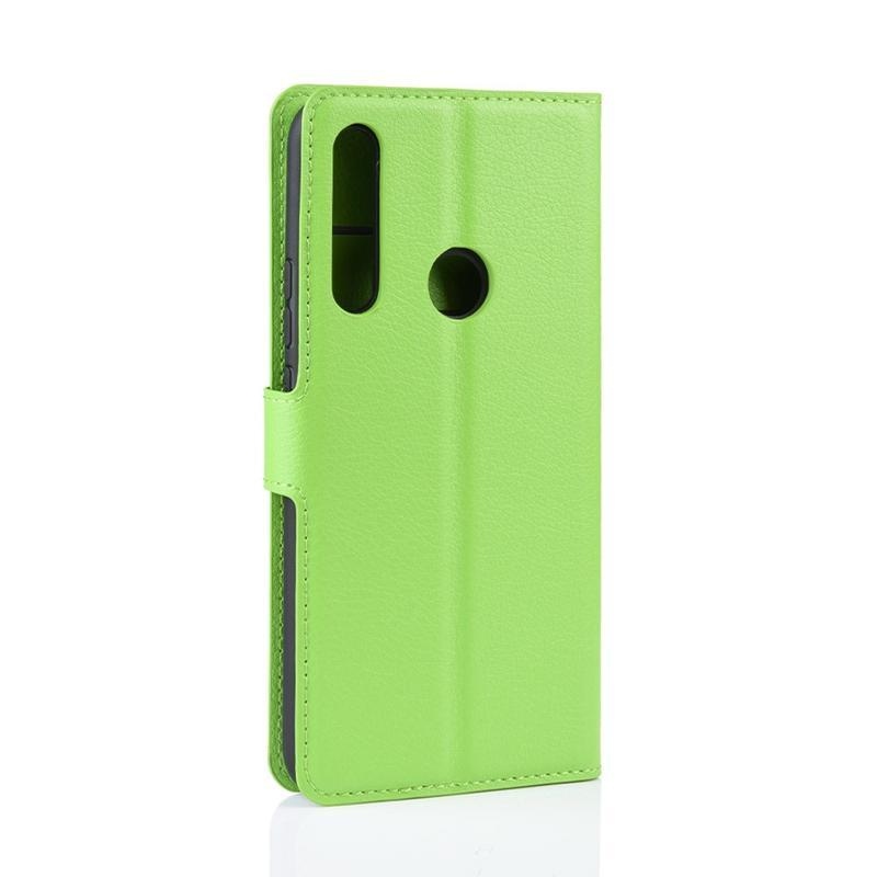 Litchi PU kožené peněženkové puzdro na mobil Huawei P Smart Z/Honor 9X - zelené