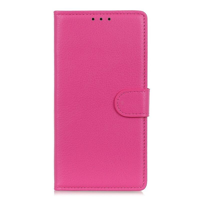 Litchi PU kožené peňaženkové púzdro na mobil Xiaomi 12 Pro - rose