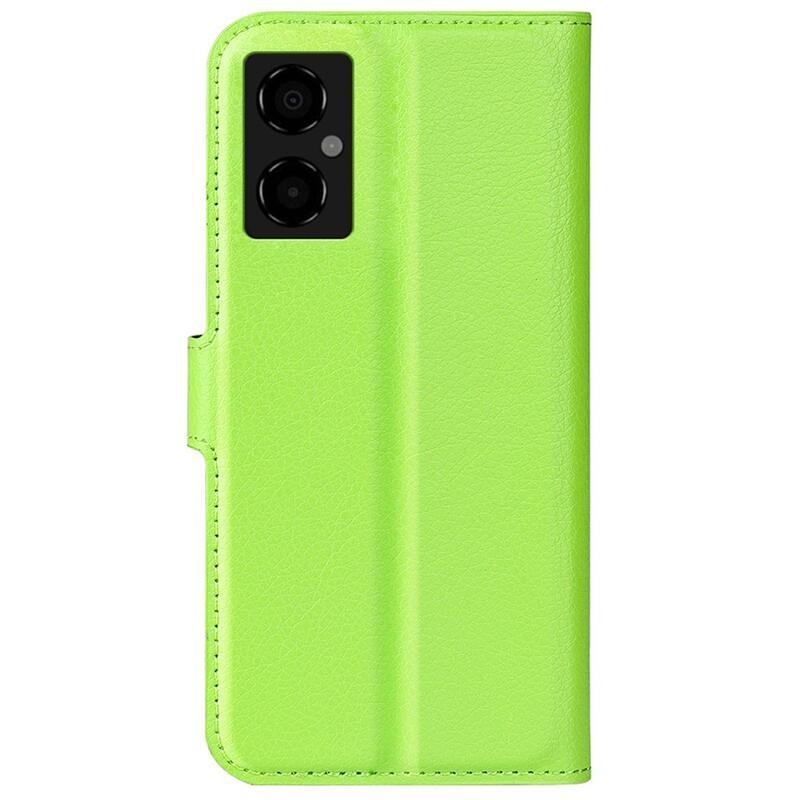 Litchi PU kožené peňaženkové púzdro na mobil Xiaomi Poco M4 5G - zelené