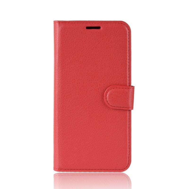 Litchi PU kožené puzdro na mobil Nokia 6.2 / Nokia 7.2 - červené