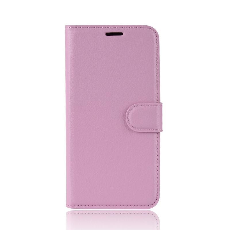Litchi PU kožené puzdro na mobil Nokia 6.2 / Nokia 7.2 - ružové