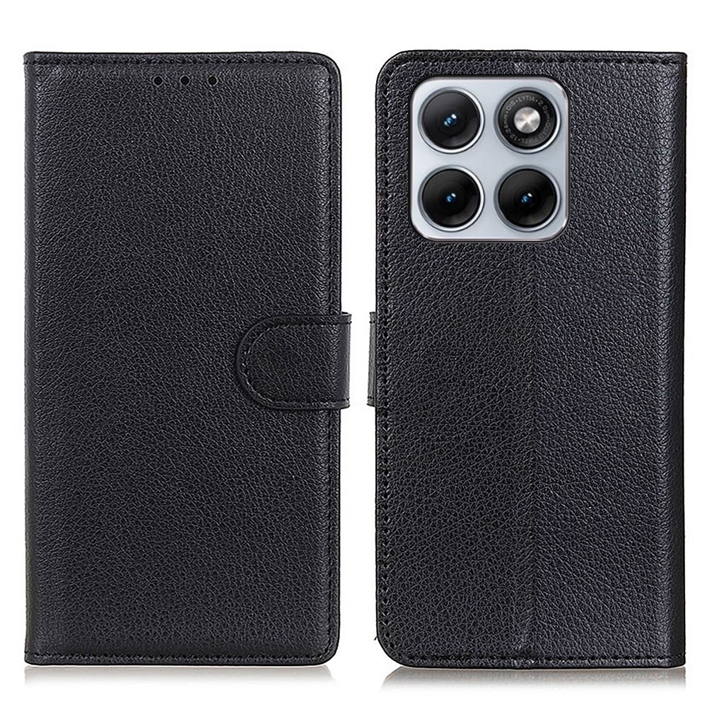 Litchie knižkové púzdro na Motorola Edge 70 Fusion 5G - čierne