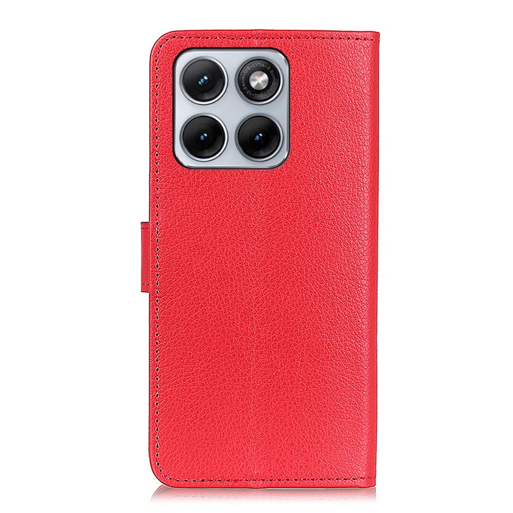 Litchie knižkové púzdro na Motorola Edge 70 Fusion 5G - červené