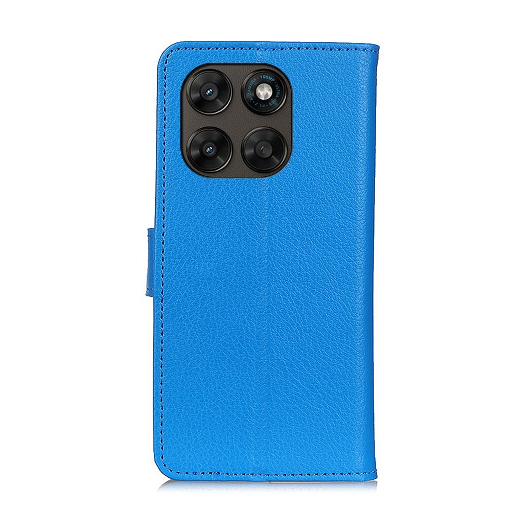 Litchie knižkové púzdro na Motorola Moto G87 5G/G77 5G/G67 5G - modré