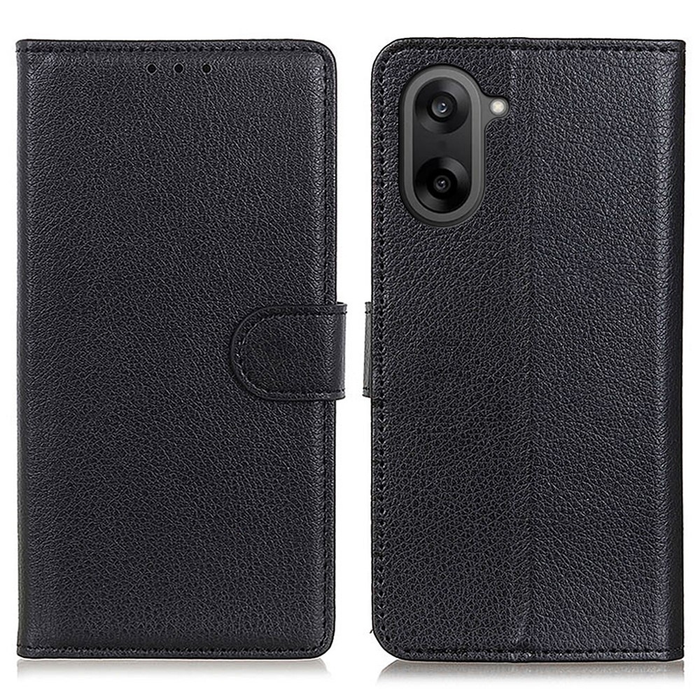 Litchie knižkové púzdro na OnePlus Nord CE5 5G - čierne