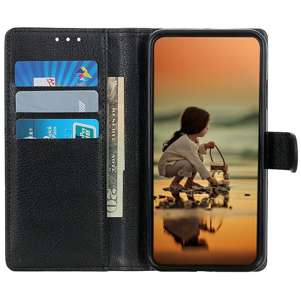 Litchie knižkové púzdro na Xiaomi 17T Pro - čierne