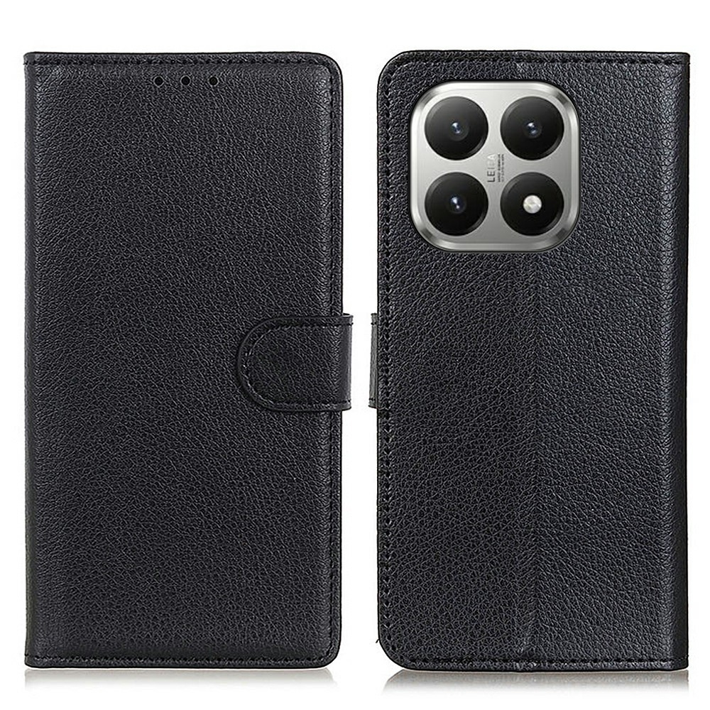 Litchie knižkové púzdro na Xiaomi 17T Pro - čierne