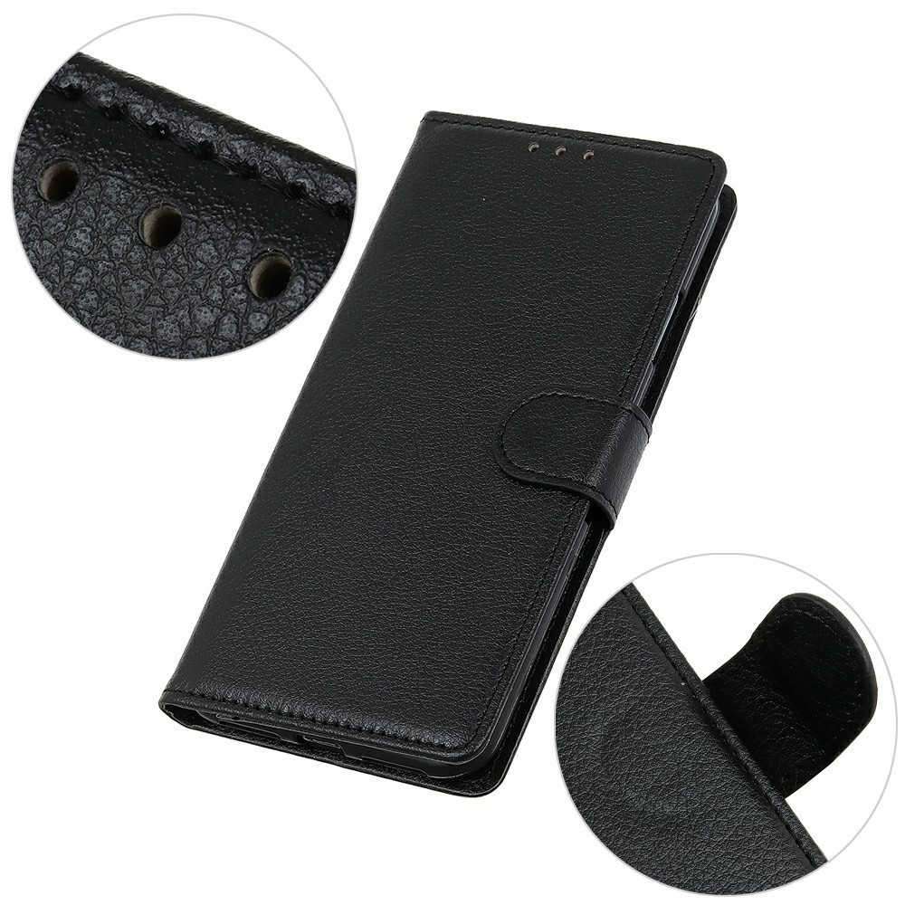 Litchie knižkové púzdro na Xiaomi 17T Pro - čierne