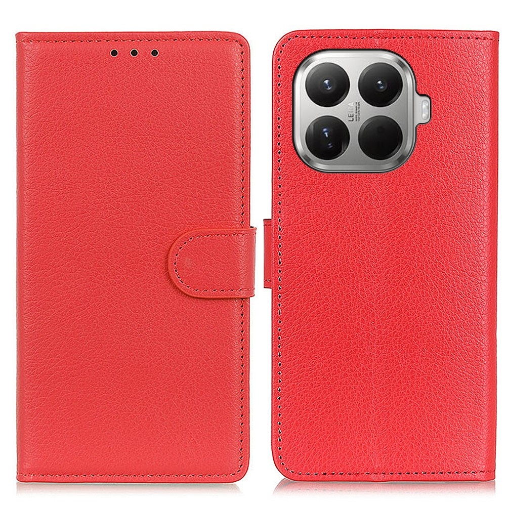 Litchie knižkové púzdro na Xiaomi 17T Pro - červené
