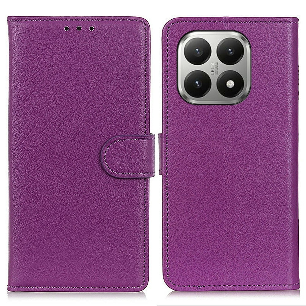 Litchie knižkové púzdro na Xiaomi 17T Pro - fialové