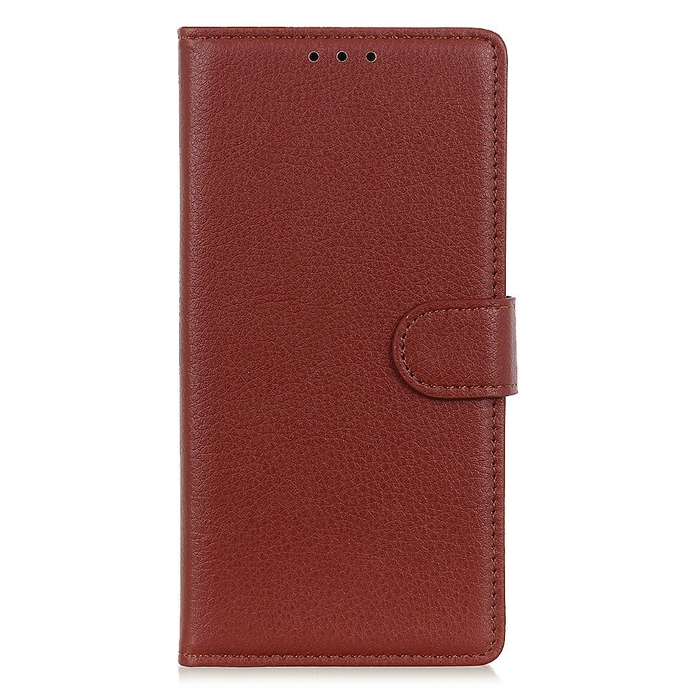 Litchie knižkové púzdro na Xiaomi 17T Pro - hnedé