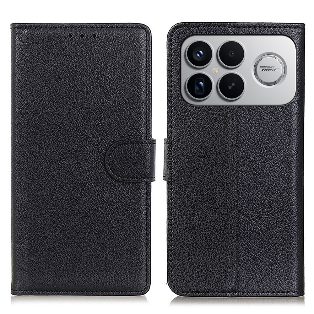 Litchie knižkové púzdro na Xiaomi Poco F8 Ultra 5G - čierne