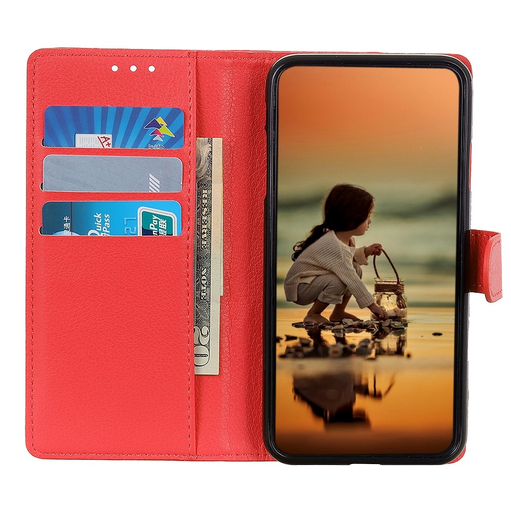 Litchie knižkové púzdro na Xiaomi Redmi A7 Pro - červené