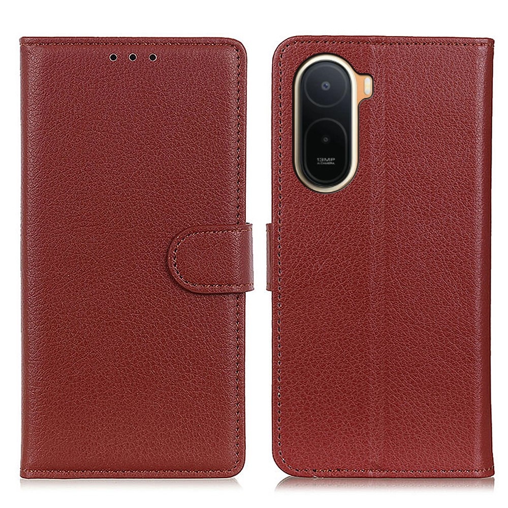 Litchie knižkové púzdro na Xiaomi Redmi A7 Pro - hnedé