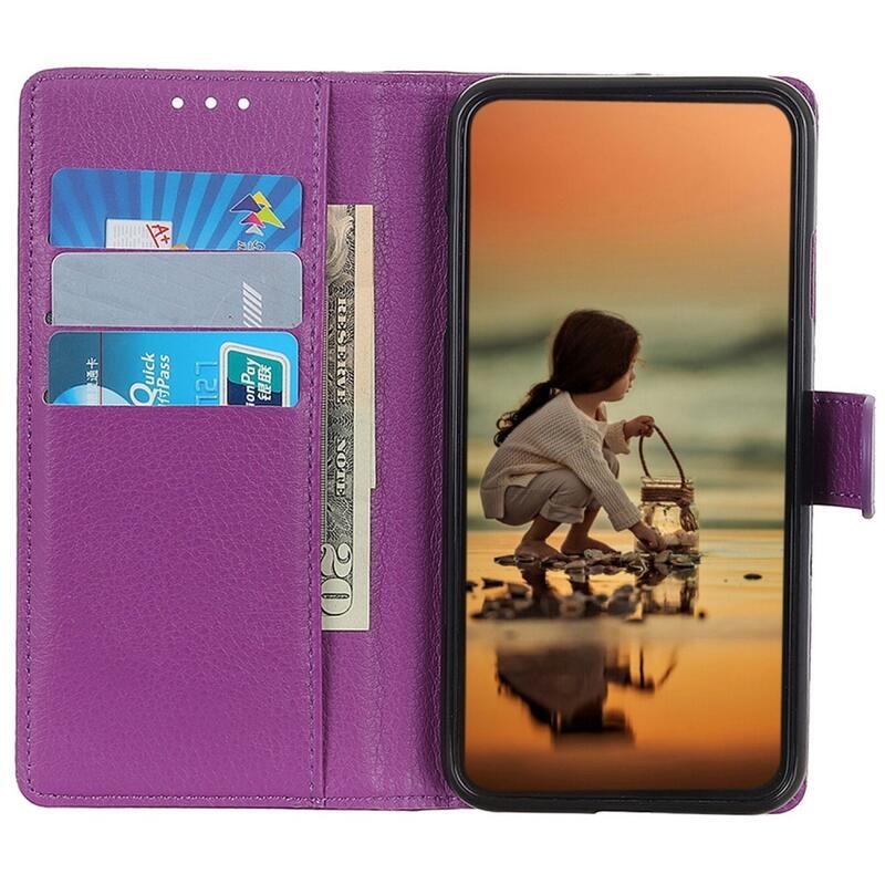 Litchie knižkové puzdro na Xiaomi Redmi Note 12S - fialové