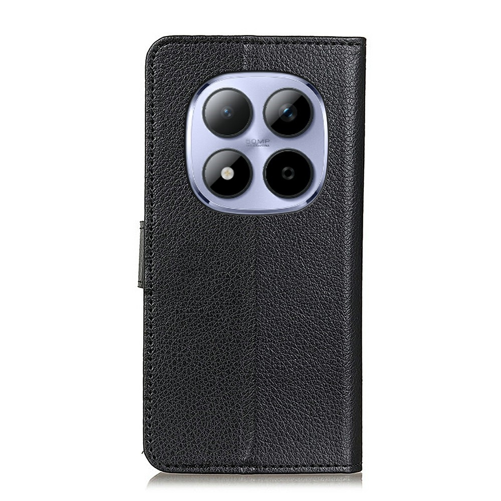 Litchie knižkové púzdro na Xiaomi Redmi Note 15 Pro 4G - čierne