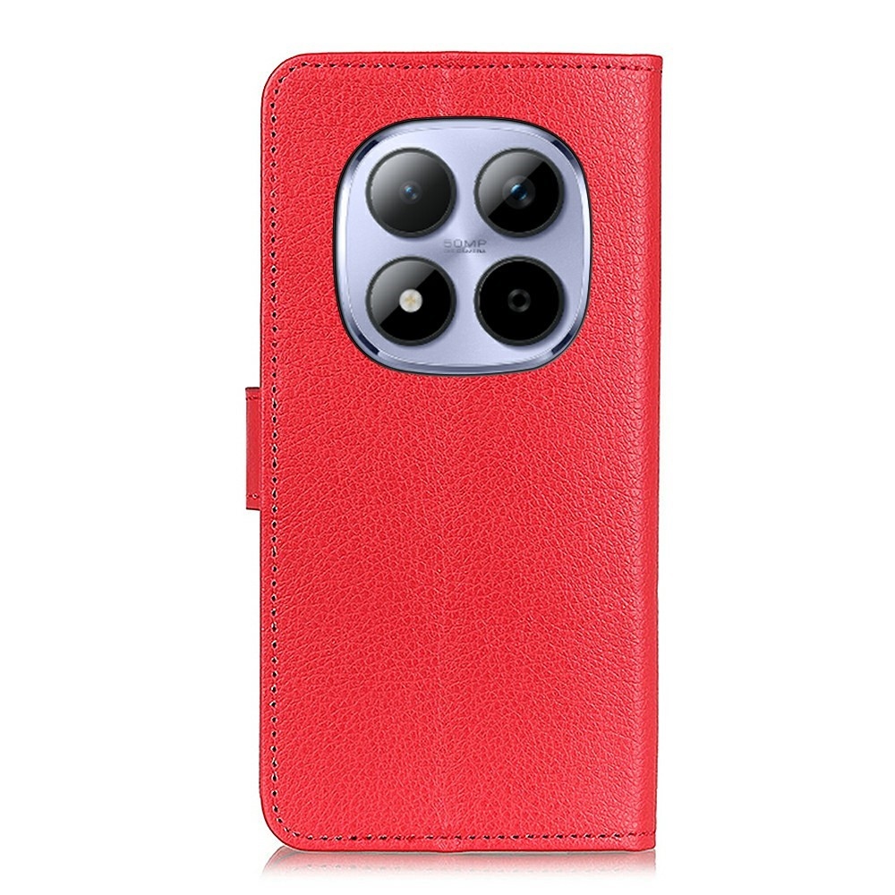 Litchie knižkové puzdro na Xiaomi Redmi Note 15 Pro 4G - červené