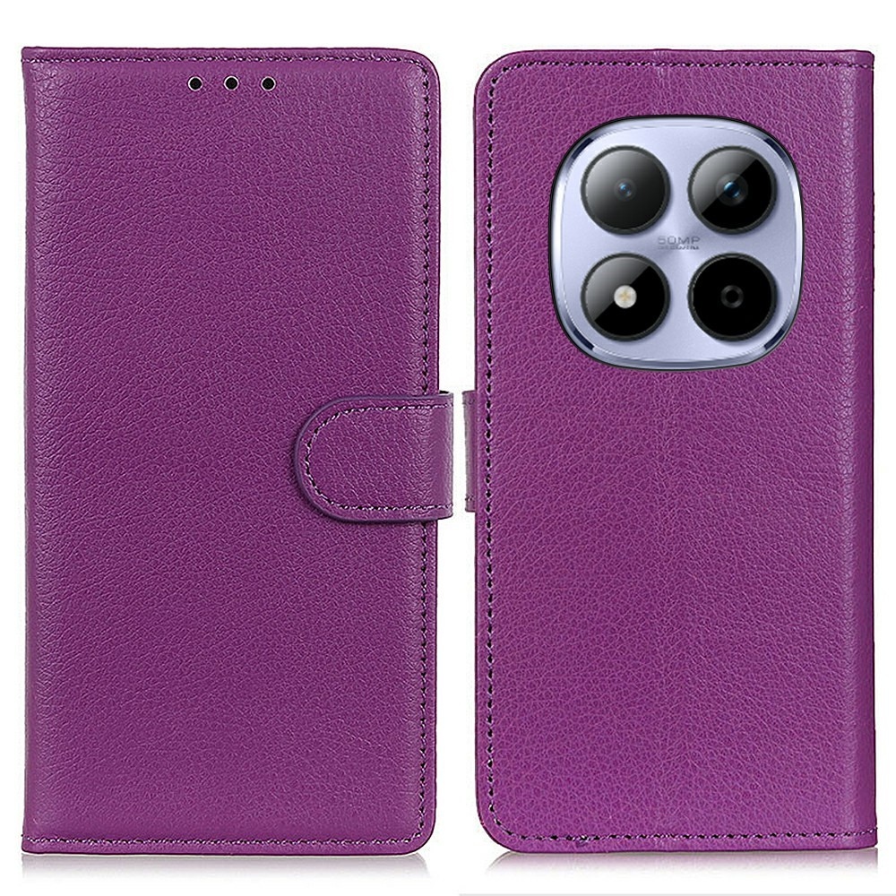 Litchie knižkové puzdro na Xiaomi Redmi Note 15 Pro 4G - fialové
