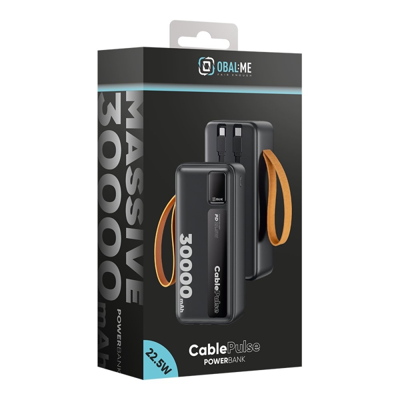 OBAL:ME CablePulse Powerbanka 30000mAh 22,5W čierna