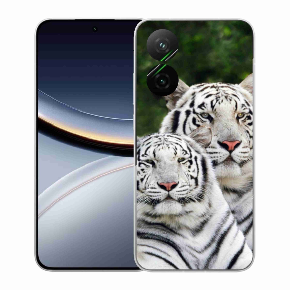 Gélový kryt mmCase na Xiaomi Poco F7 5G - bieli tigre