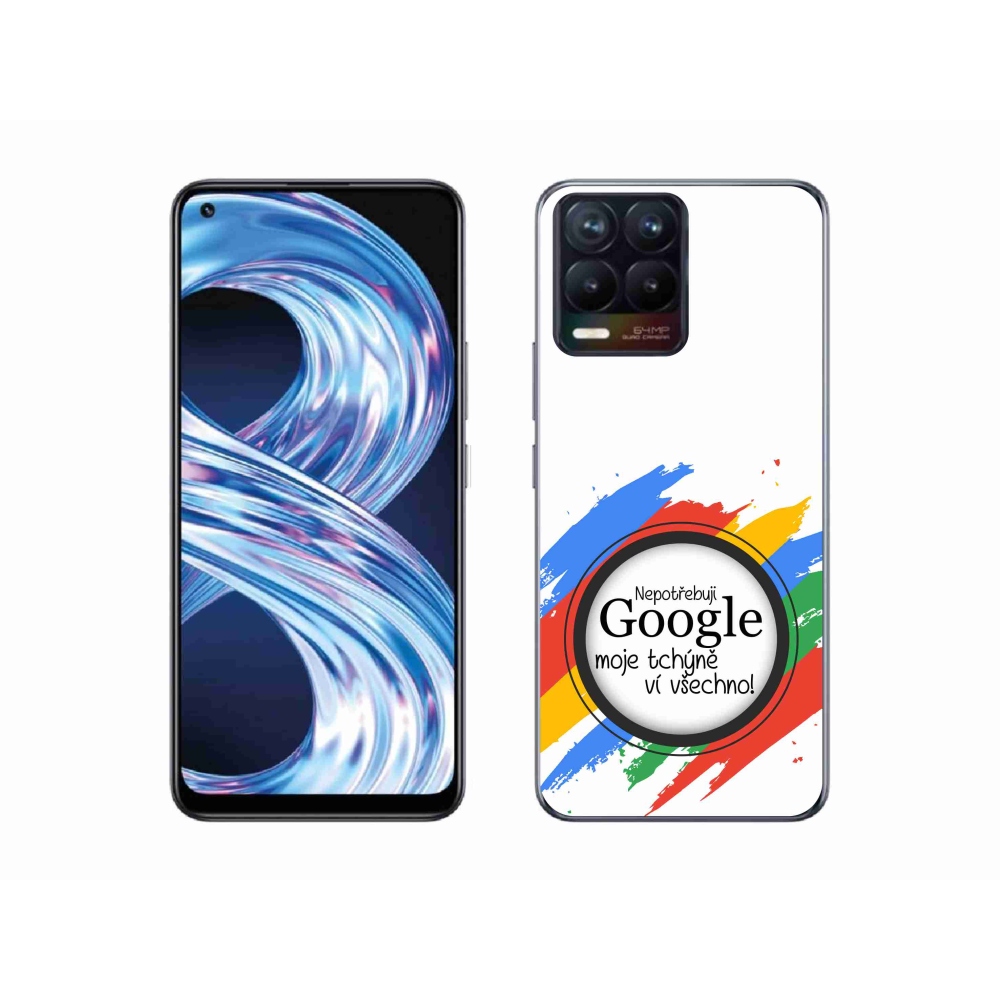 Gélový kryt mmCase na Realme 8 4G - svokra vie všetko biele pozadie