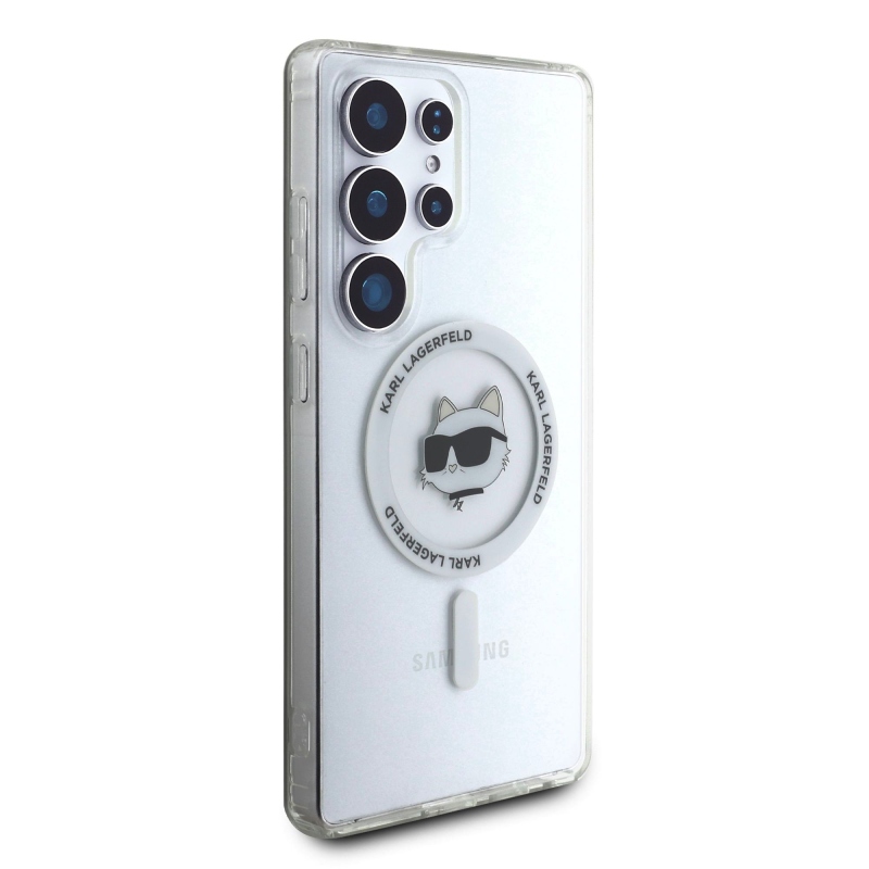 Karl Lagerfeld IML Chúpette Head MagSafe Zadný Kryt pre Samsung Galaxy S25 Ultra Transparent