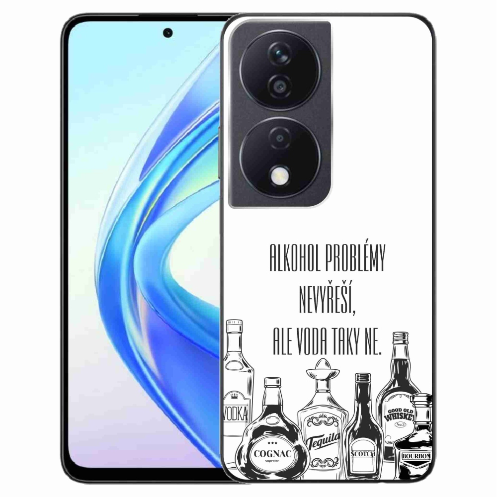 Gélový kryt mmCase na Honor X7b/Honor 90 Smart - vtipný text biele pozadie