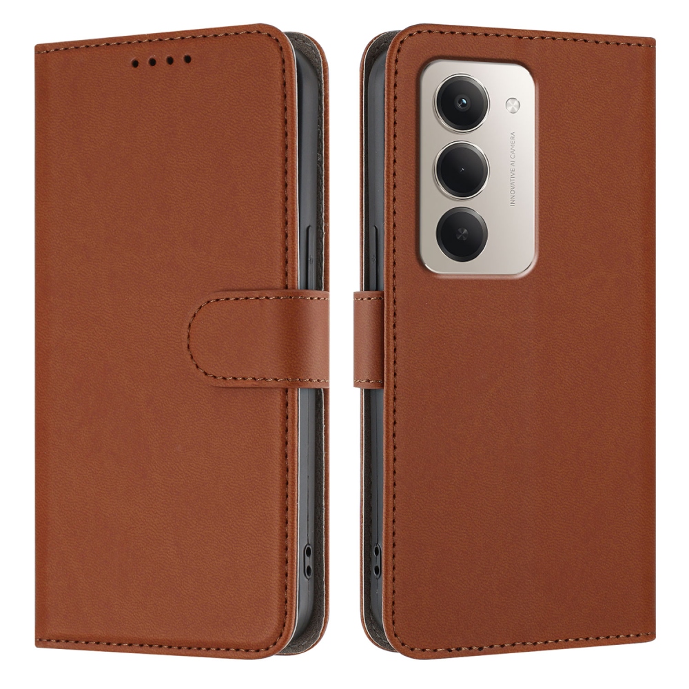 Snap knižkové púzdro na Xiaomi Redmi 15 4G/5G (171mm) - hnedé