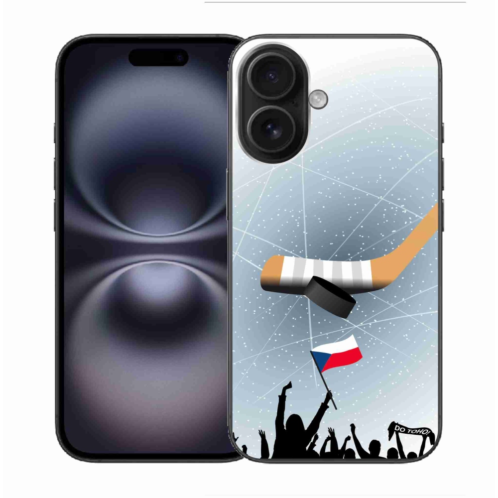 Gélový kryt mmCase na iPhone 16 - fanúšikovia hokeja