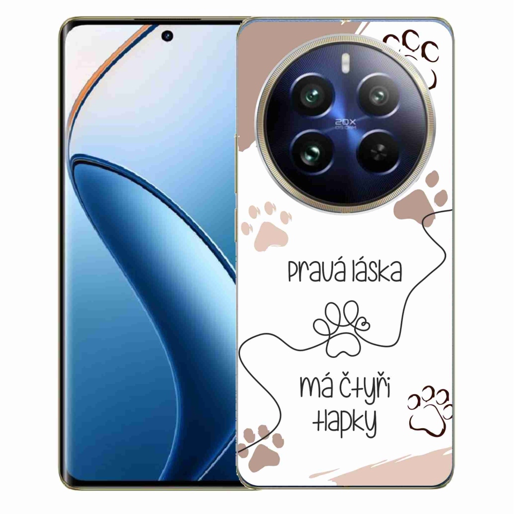 Gélový kryt mmCase na Realme 12 Pro 5G/12 Pro+ 5G - psí motív 1 biele pozadie