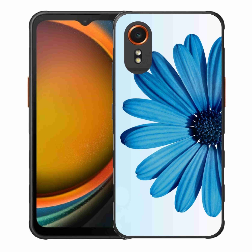 Gélový obal mmCase na Samsung Galaxy Xcover 7 - modrá margaréta