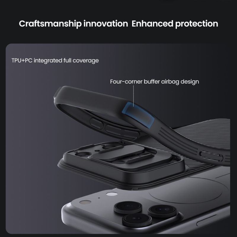 Nillkin CamShield PRO Magnetický zadný kryt pre Apple iPhone 17 Pro Black
