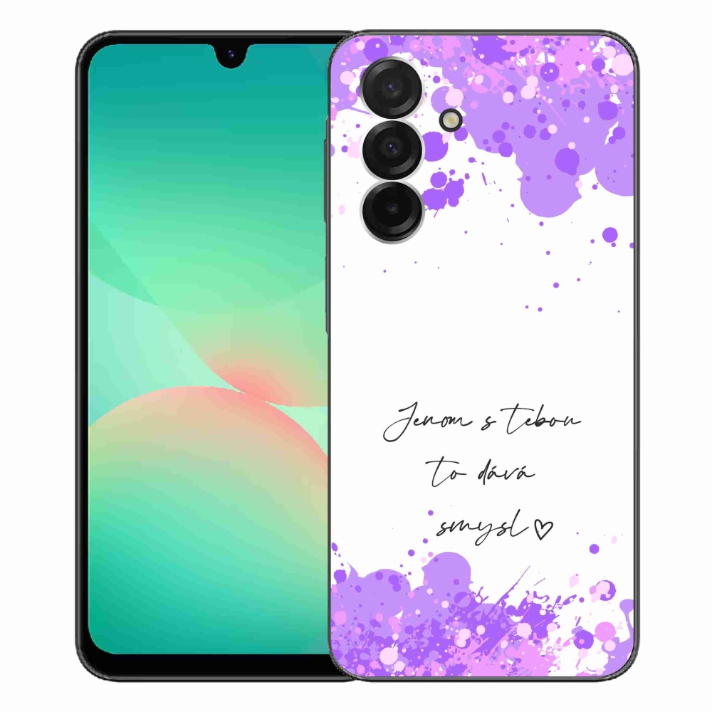 Gélový kryt mmCase na Samsung Galaxy A26 5G - zamilovaný text biele pozadie