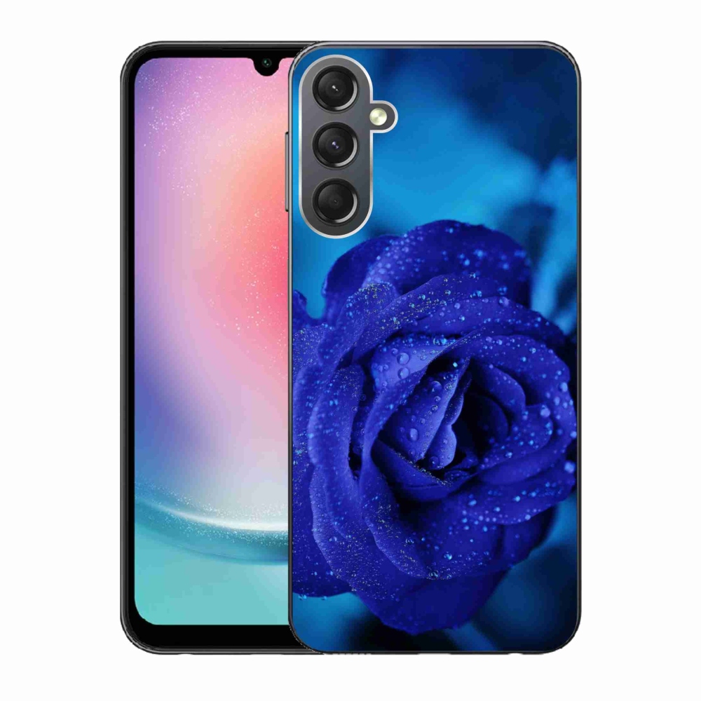 Gélový obal mmCase na Samsung Galaxy A24 - modrá ruža