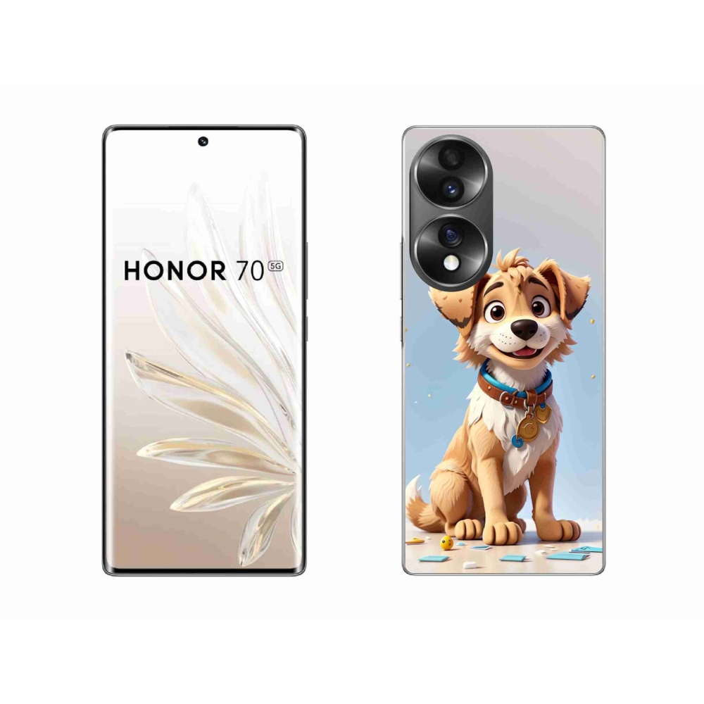 Gélový kryt mmCase na Honor 70 - kreslené šteňa