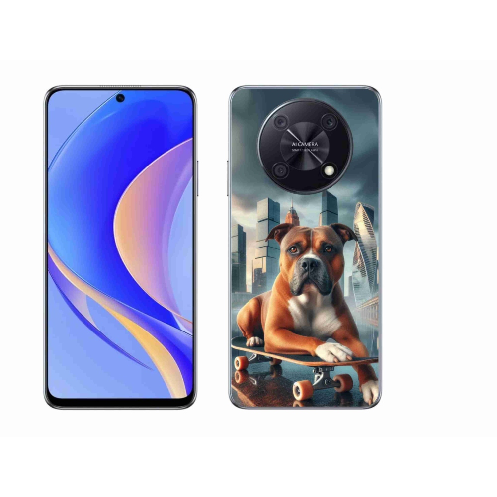 Gélový kryt mmCase na Huawei Nova Y90 - pes na skateboarde