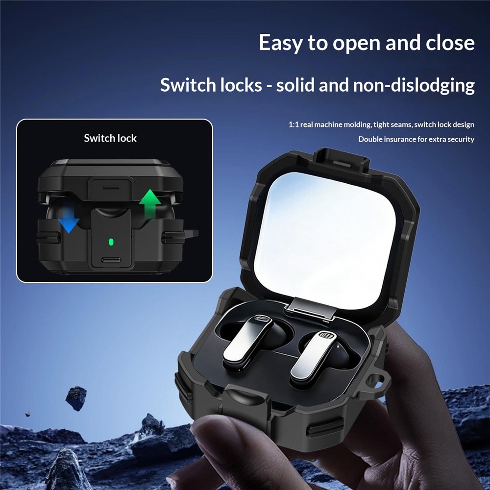 Lock odolný obal na Samsung Galaxy Buds4 Pro/Buds4 - čierny